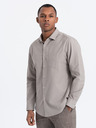 Ombre Clothing Cămașă gri pentru bărbați Ombre Clothing