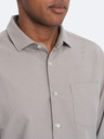 Ombre Clothing Cămașă gri pentru bărbați Ombre Clothing