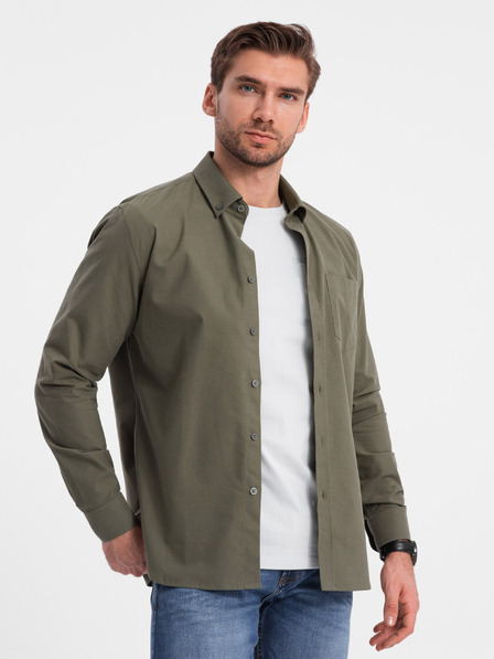 Ombre Clothing Cămașă kaki pentru bărbați Ombre Clothing