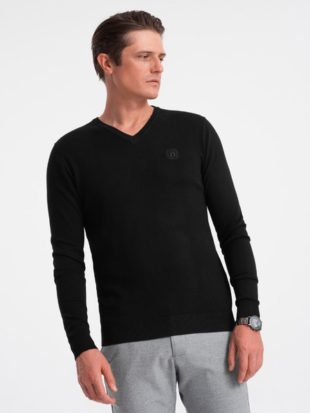 Ombre Clothing Pulover negru Ombre Clothing pentru bărbați