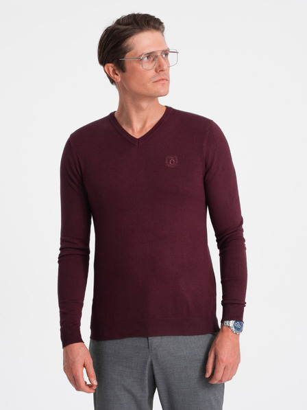 Ombre Clothing Pulover bărbătesc burgundy Ombre Clothing