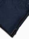 Ombre Clothing Jachetă de iarnă albastru închis pentru bărbați cu blană artificială Ombre Clothing Alaskan