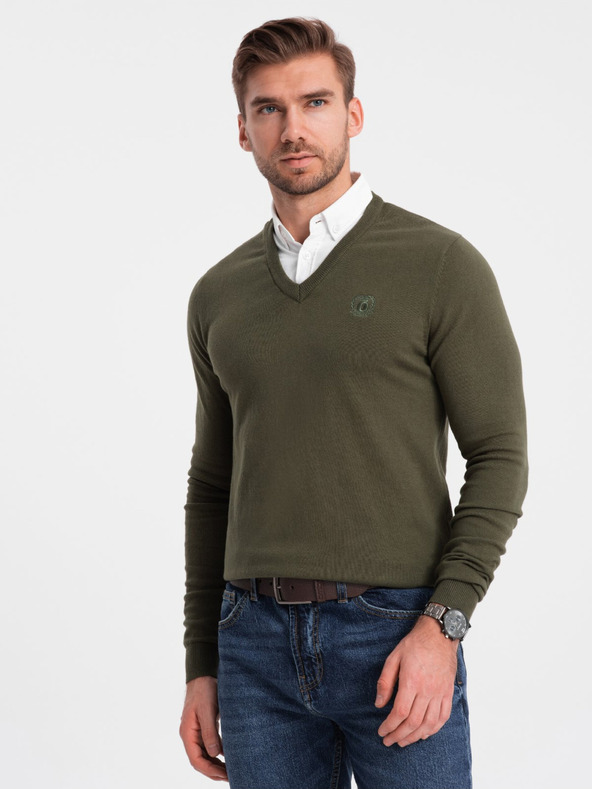 Ombre Clothing Pulover Verde