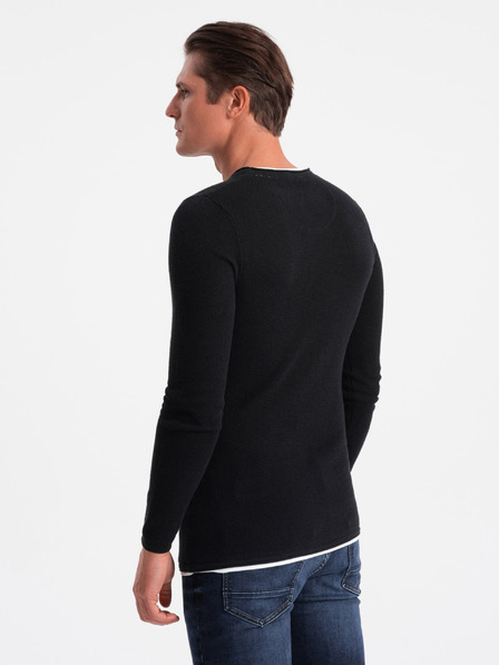 Ombre Clothing Pulover negru Ombre Clothing pentru bărbați