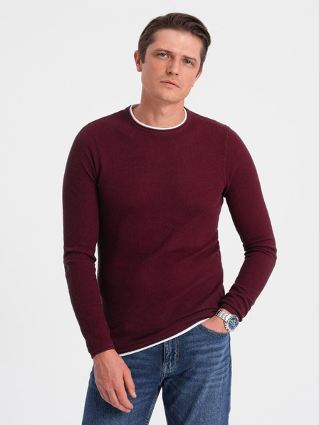 Ombre Clothing Pulover bărbătesc burgundy Ombre Clothing