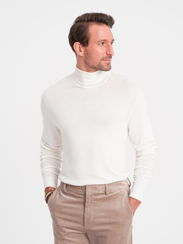 Ombre Clothing Pulover Alb