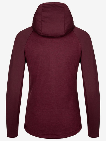 Kilpi Hanorac sport burgundy pentru femei Kilpi LAYANA-W