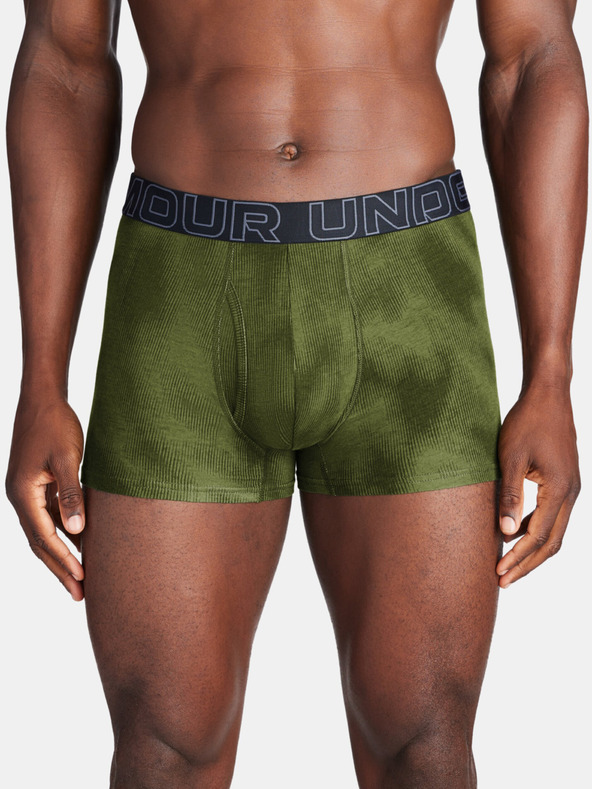 Under Armour UA Perf Cotton Nov 3in Boxeri, 3 bucăți Verde