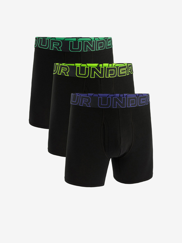 Under Armour M UA Perf Cotton 6in Boxeri, 3 bucăți Negru