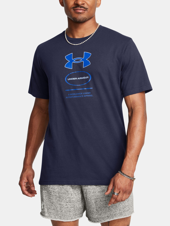 Under Armour UA M Branded Gel Stack SS Tricou Albastru