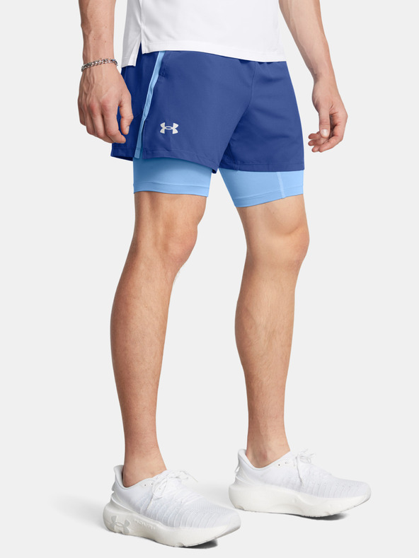 Under Armour UA Launch 5 2-IN-1 Pantaloni scurți Albastru