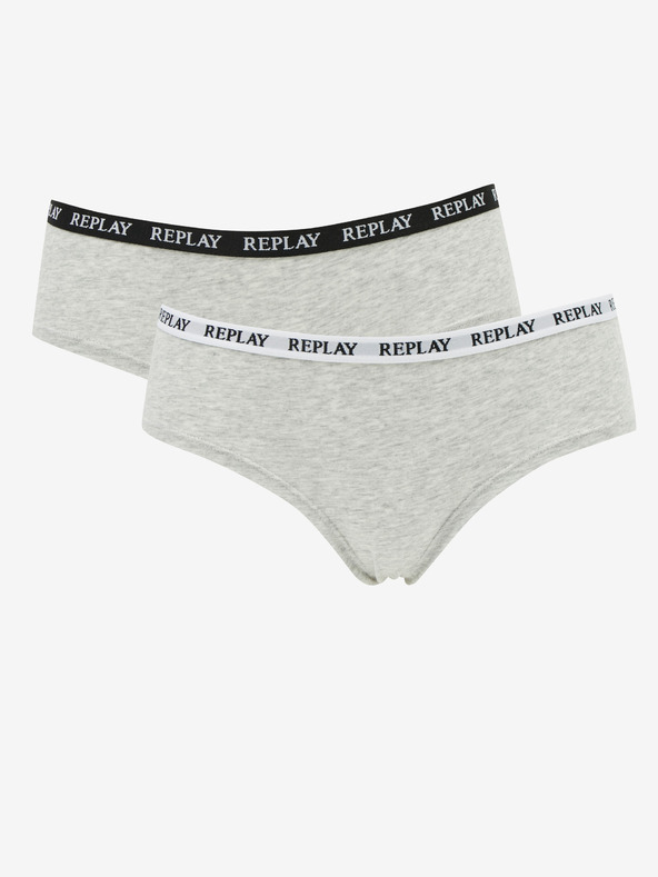 Replay Set de doi pantaloni pentru bărbați în gri Replay