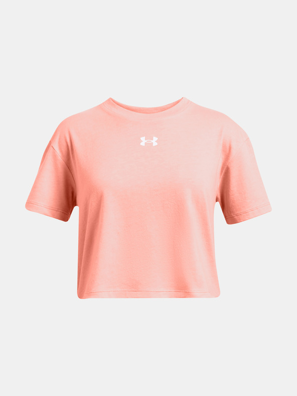 Under Armour UA Crop Sportstyle Logo SS Tricou pentru copii Portocaliu