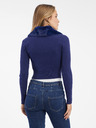 Orsay Cardigan de damă albastru cu blană artificială ORSAY