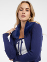 Orsay Cardigan de damă albastru cu blană artificială ORSAY