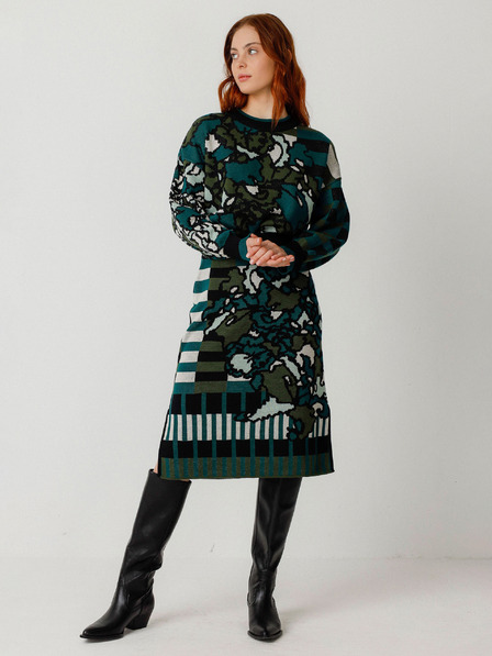 SKFK Verde SKFK Fustă Floral pentru femei Falda Alda