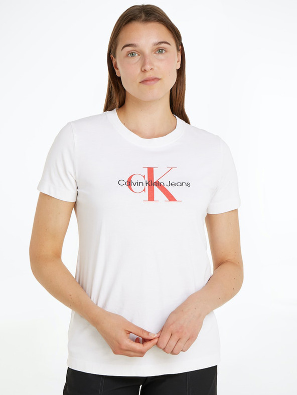Calvin Klein Jeans Tricou Alb