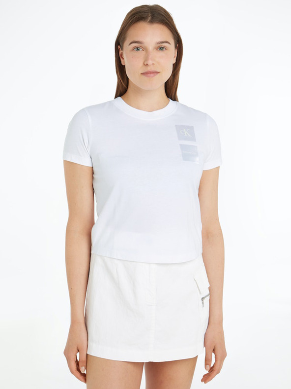 Calvin Klein Jeans Tricou Alb