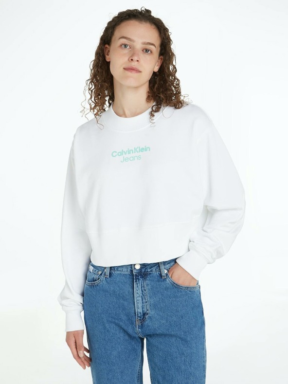 Calvin Klein Jeans Hanorac Alb