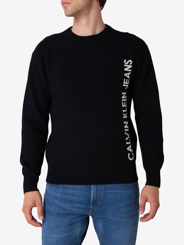 Calvin Klein Jeans Pulover Negru