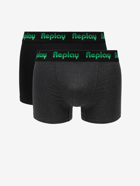 Replay Set de doi boxeri Replay negri și gri