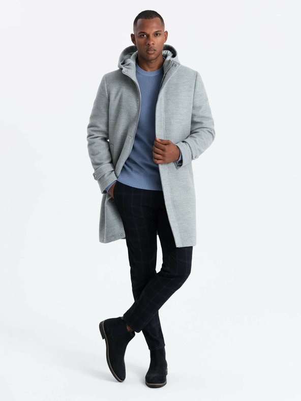 Ombre Clothing Palton Gri