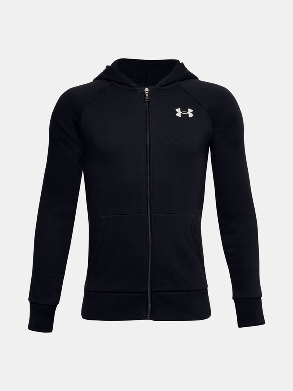 Under Armour UA Rival Cotton FZ Hoodie Hanorac pentru copii Negru