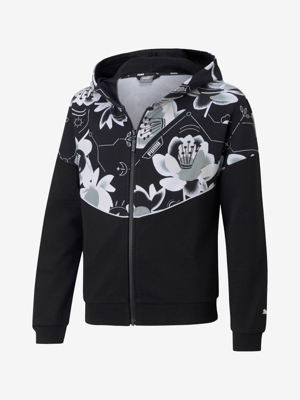 Puma Alpha Full-Zip Hanorac pentru copii Negru