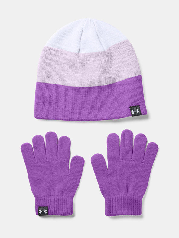 Under Armour G Beanie Glove Combo Set pentru copii Violet