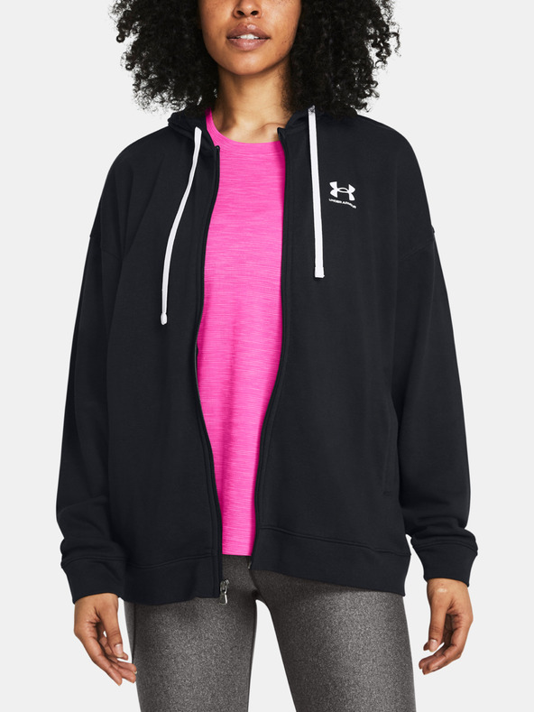 Under Armour UA Rival Terry OS FZ Hooded Hanorac Negru