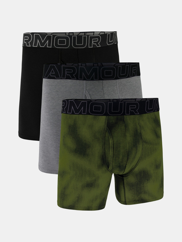 Under Armour M UA Perf Cotton Nov 6in Boxeri, 3 bucăți Verde