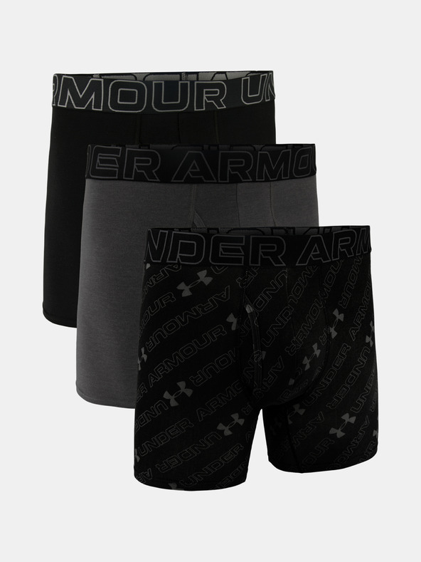 Under Armour M UA Perf Cotton Nov 6in Boxeri, 3 bucăți Negru