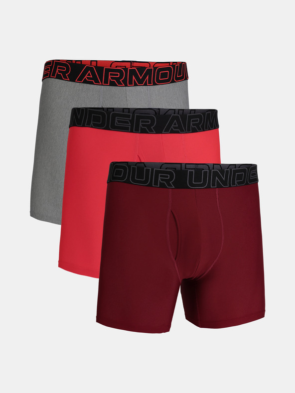 Under Armour M UA Perf Tech Mesh 6in Boxeri, 3 bucăți Roșu