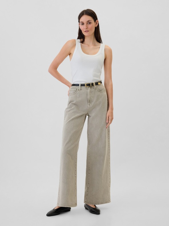 GAP High Rise Wide Jeans Gri