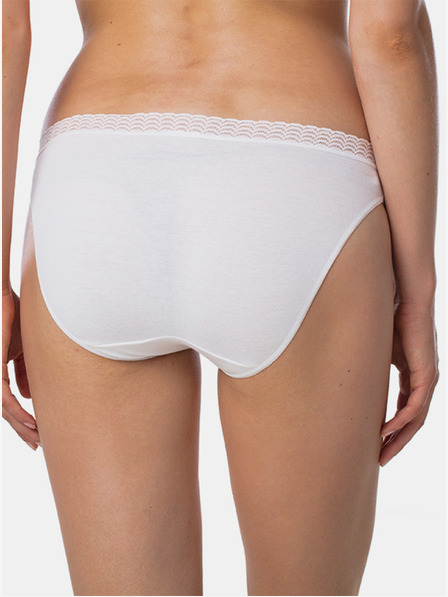 Bellinda Chiloți albi pentru femei cu detaliu din dantelă Bellinda FANCY COTTON MINISLIP