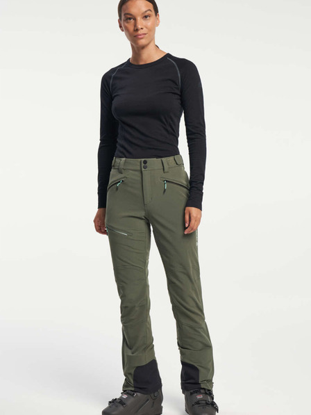 Tenson Pantaloni Softshell TENSON Touring pentru femei W kaki închis