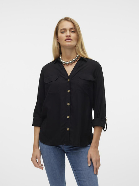 Vero Moda Bluză neagră Vero Moda Bumpy pentru femei